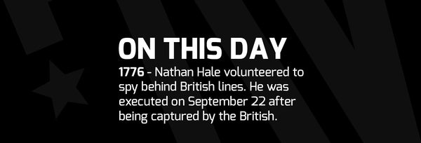 On this day - 1776 - Nathan Hale volunteered to spy behind British lines - Dion Wear