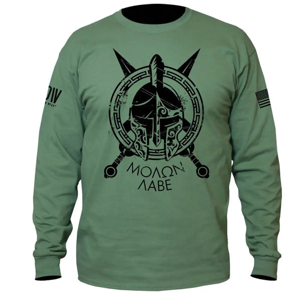 Spartan Molon Labe Long Sleeve T-Shirt - Dion Wear