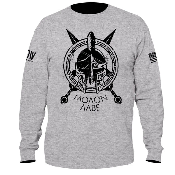 Spartan Molon Labe Long Sleeve T-Shirt - Dion Wear