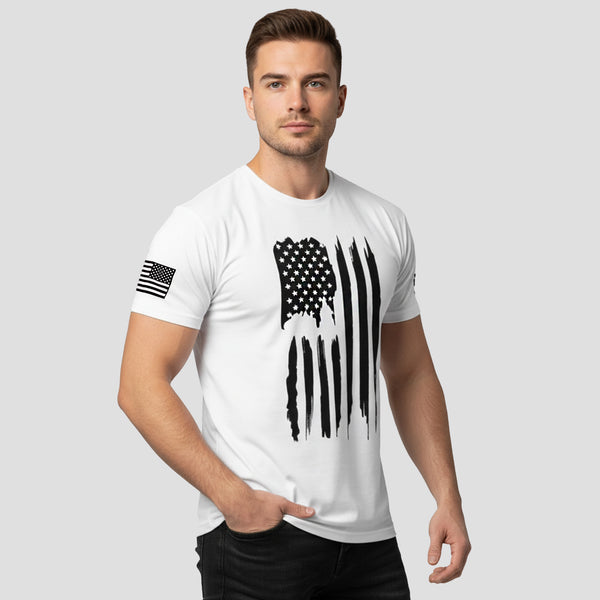 Spartan Distressed US Flag T-Shirt In Military Green - Small - Foto 12