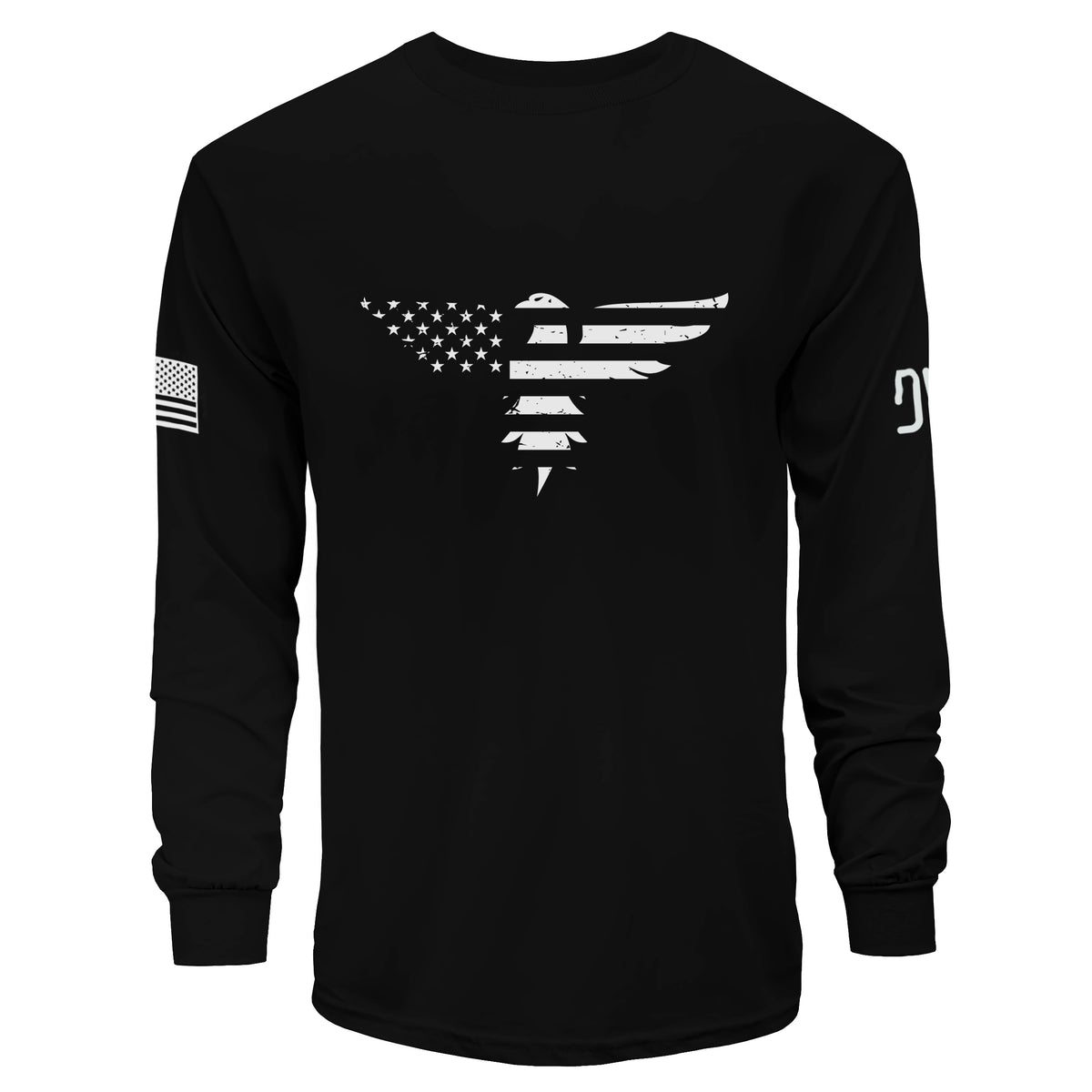 American Flag Eagle Long Sleeve T-Shirt