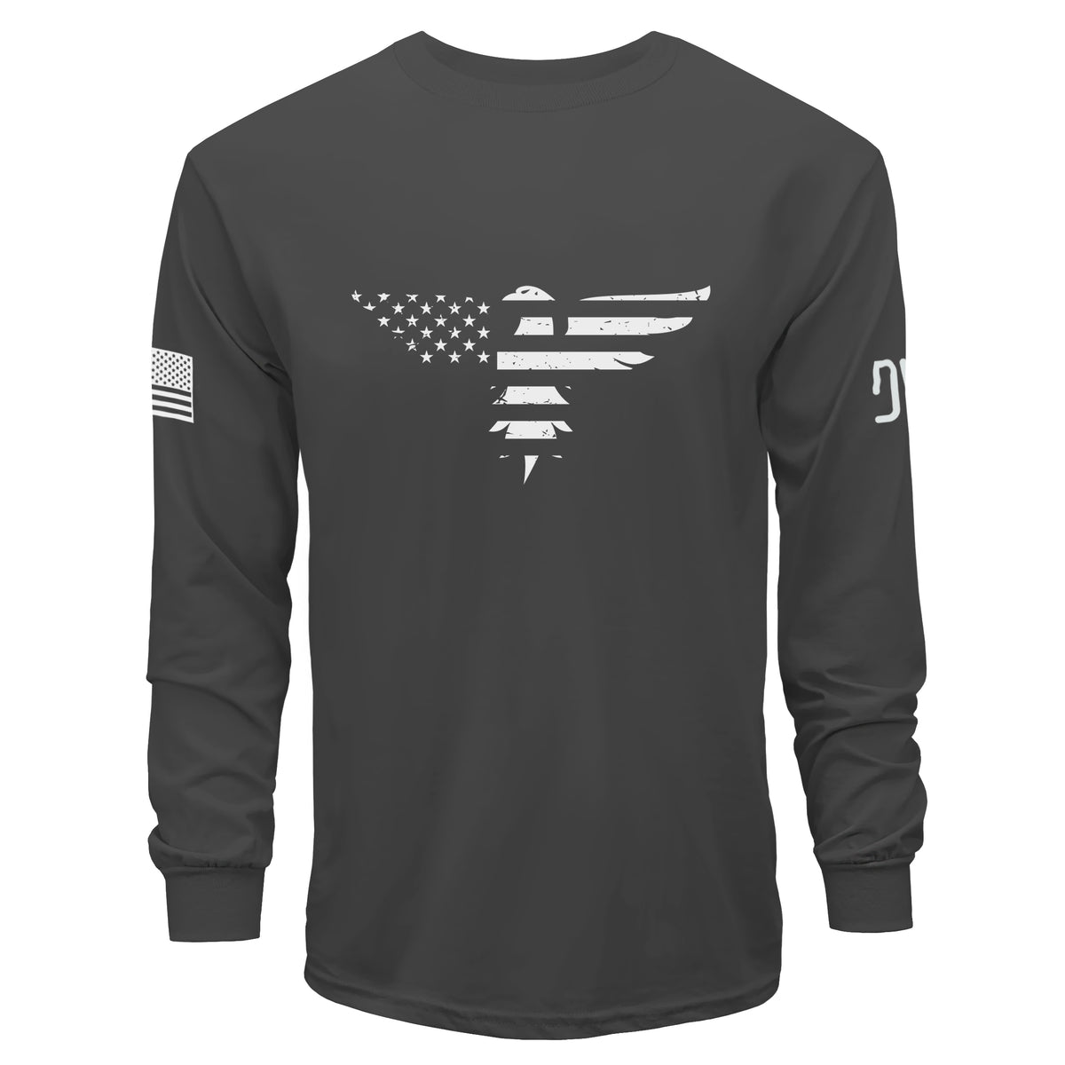 American Flag Eagle Long Sleeve T-Shirt