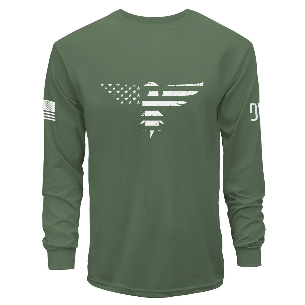 American Flag Eagle Long Sleeve T-Shirt