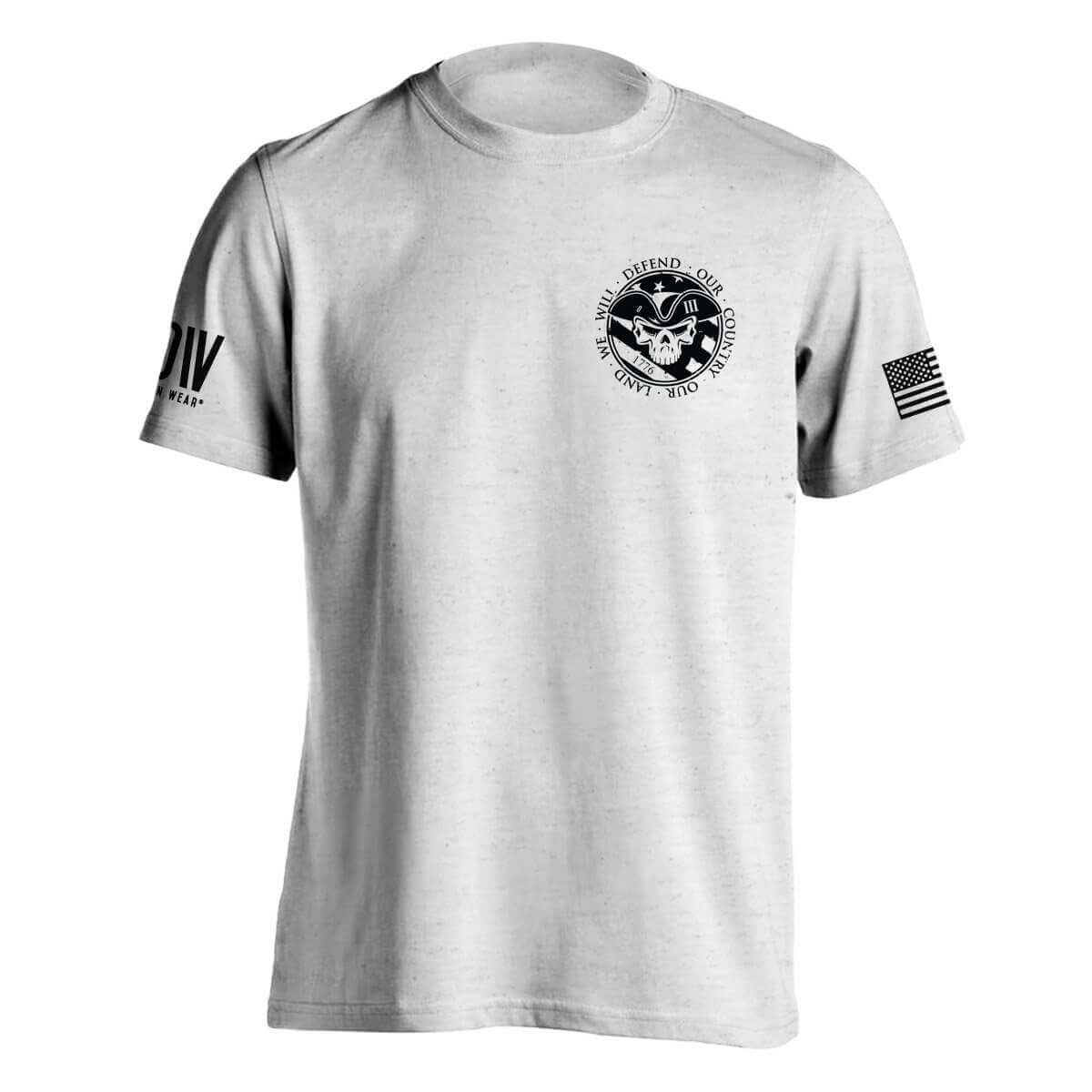 American Patriot T-Shirt - Dion Wear, L / Ash Grey