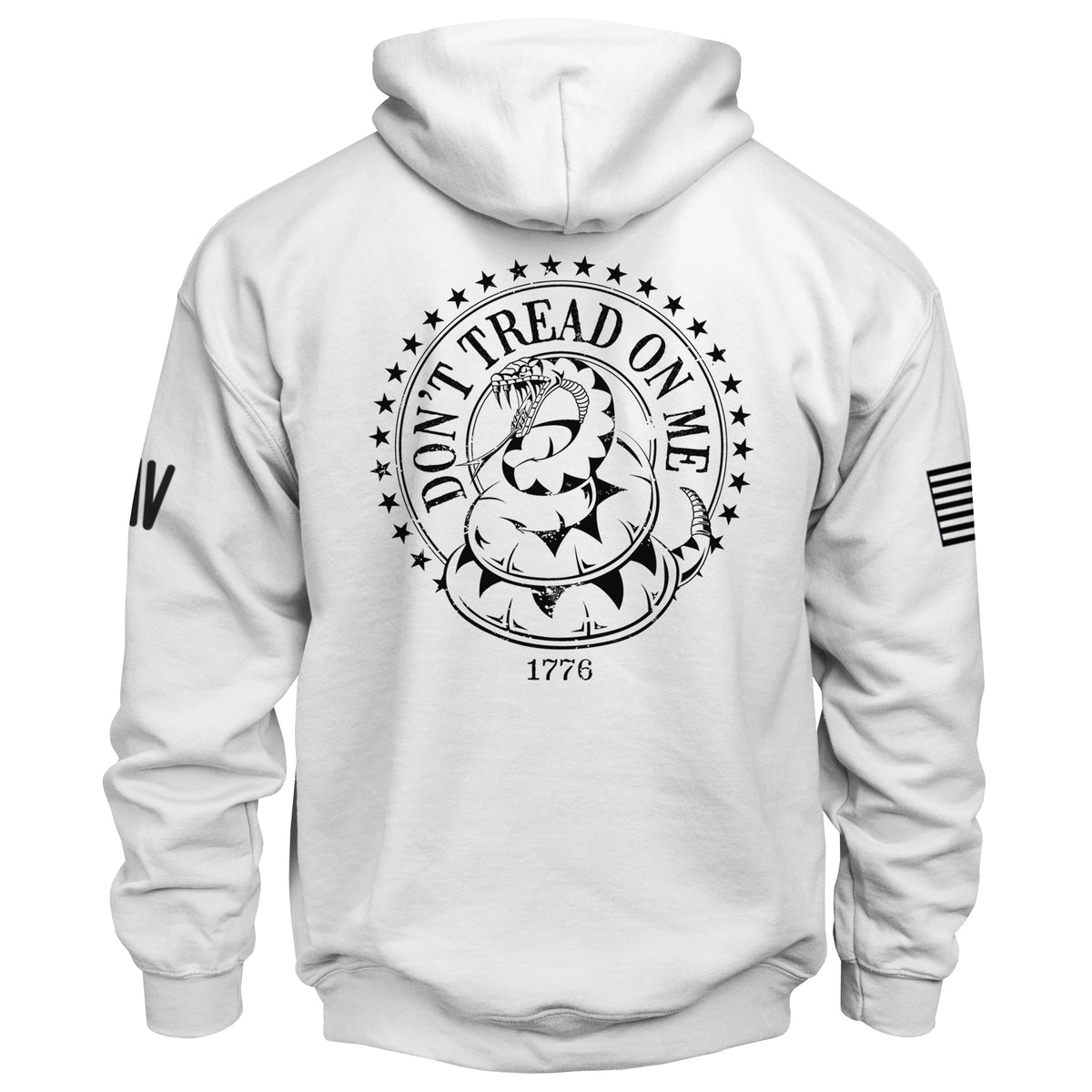 Don't Tread on Me hoodie back graphic