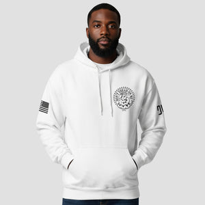 Men wearing Don't Tread on Me Hoodie