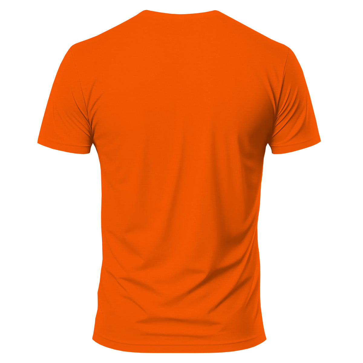 Orange t-shirt on a white background