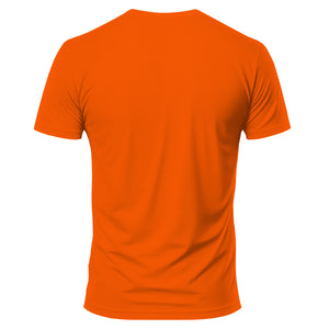Orange t-shirt on a white background