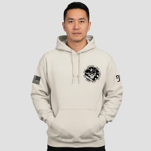 Men wearing We Will Defend Hoodie
