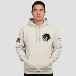 Men wearing We Will Defend Hoodie