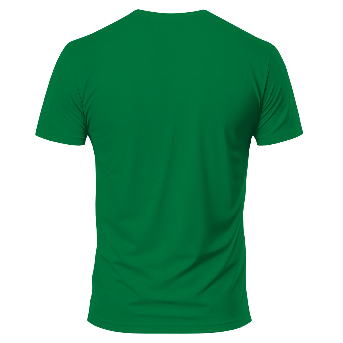 Green t-shirt on a white background