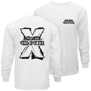Trust No One long sleeve t-shirt model view