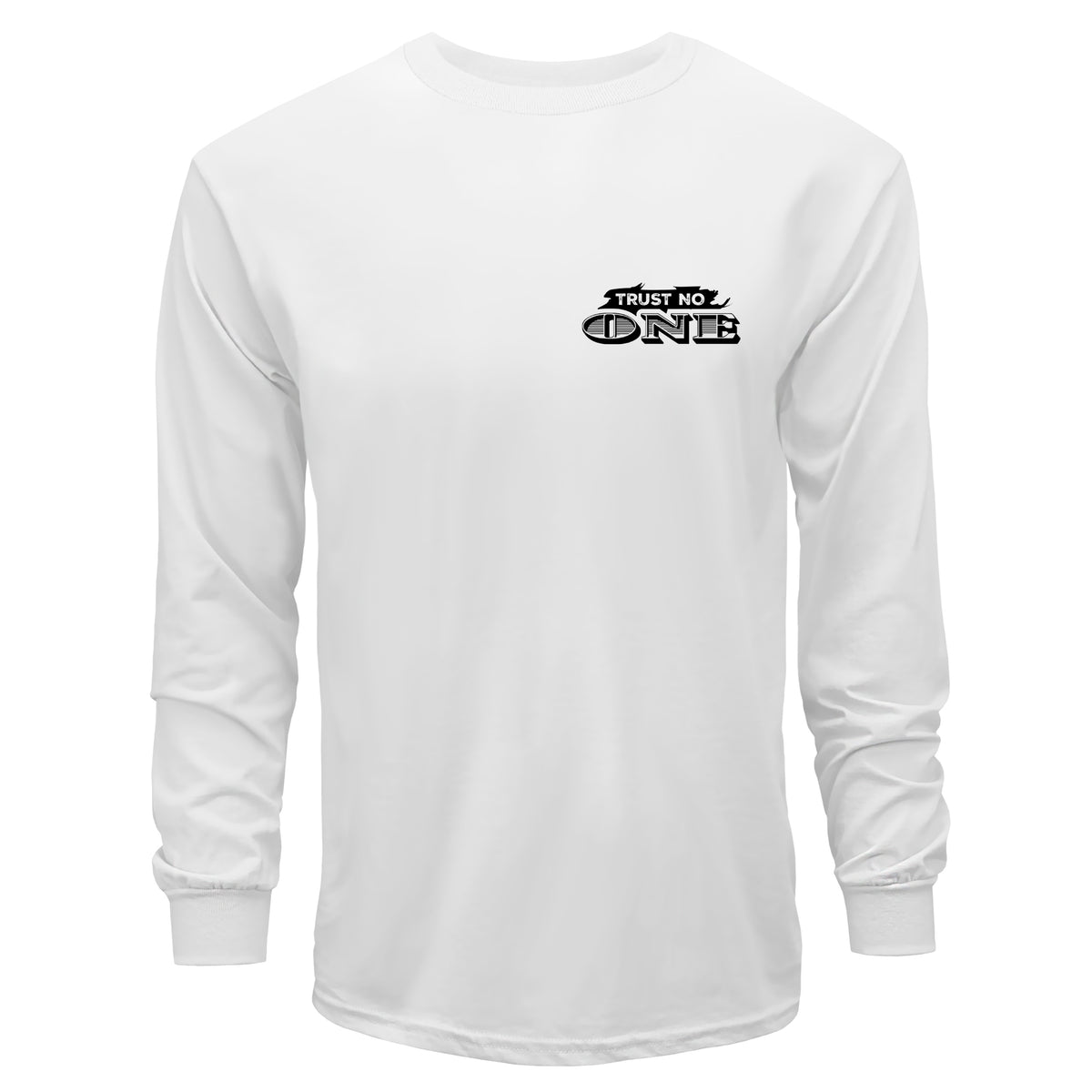 Trust No One long sleeve t-shirt front graphic