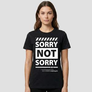 Sorry Not Sorry Short Sleeve Women's Graphic T-Shirt